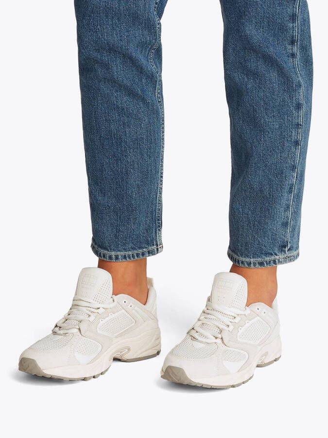 Tommy Jeans chunky leren sneakers wit