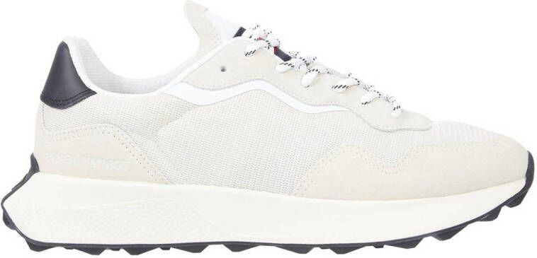 Tommy Jeans leren sneakers beige