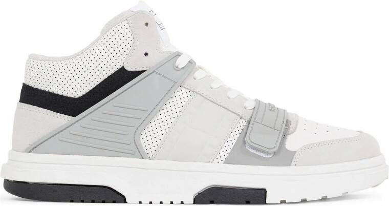 Tommy Jeans leren sneakers wit grijs
