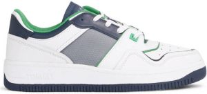 Tommy Jeans leren sneakers wit groen