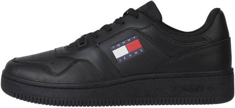 Tommy Hilfiger Retro Basket leren sneakers Zwart Echt leer Uitneembare zool