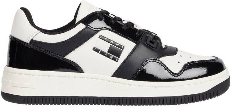 TOMMY JEANS Sneakers TJM LEATHER CUPSOLE 2.0 in contrast-look vrijetijdsschoen lage schoen veterschoen