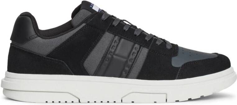 Tommy Hilfiger Sportieve Zwarte Veterschoenen met Contrastdetails Black Heren