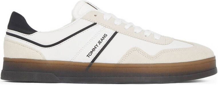 TOMMY JEANS Sneakers THE GREENWICH LEATHER vrijetijdsschoen lage schoen veterschoen met contrast bies