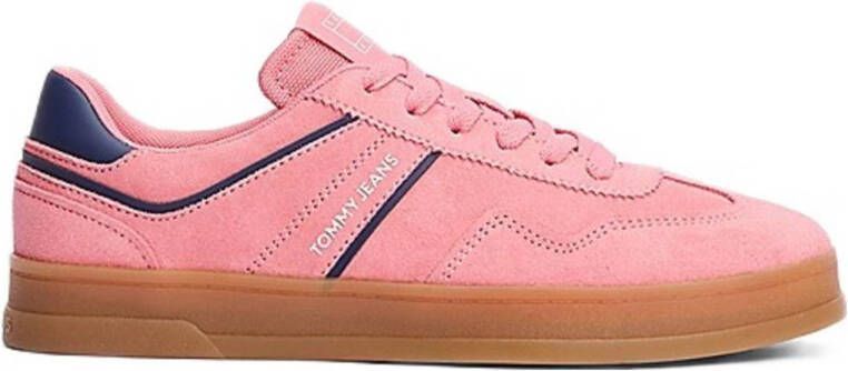 TOMMY JEANS Plateausneakers THE GREENWICH SUEDE vrijetijdsschoen halfschoen veterschoen met gepolsterde schacht