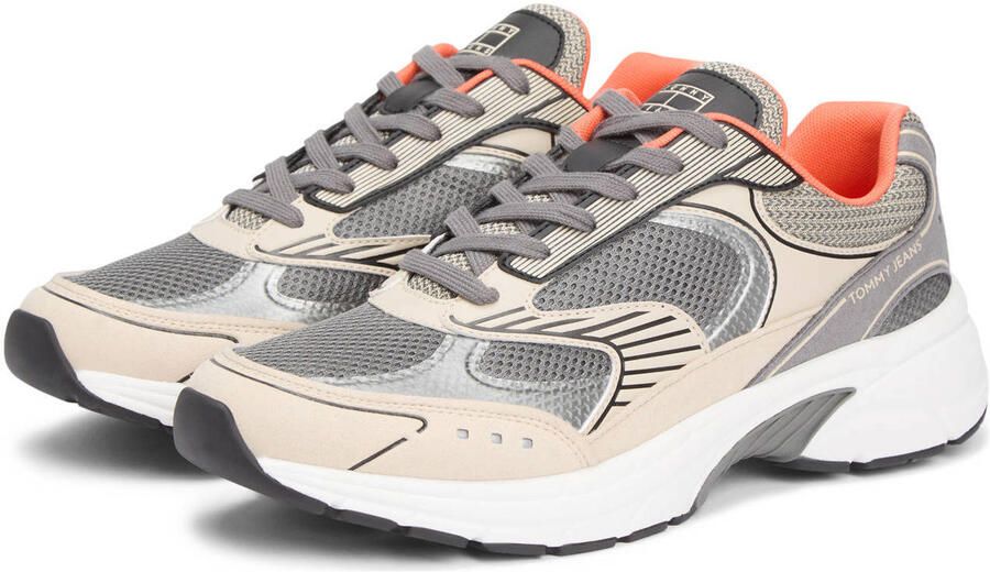 Tommy Jeans Sneakers laag 'ARCHIVE' beige donkergrijs neonoranje - Foto 3