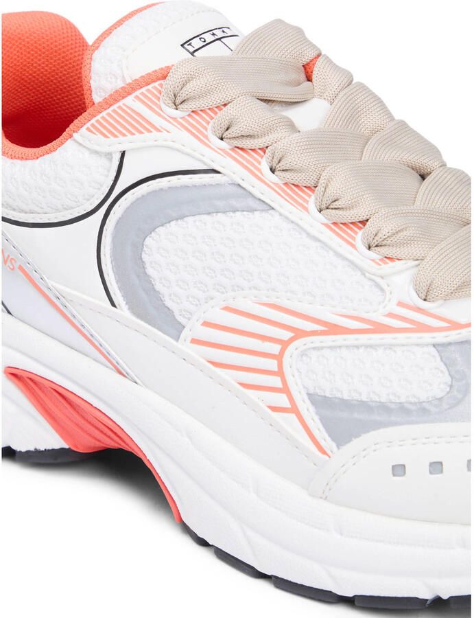 Tommy Jeans Archive '25 chunky sneakers wit oranje - Foto 2