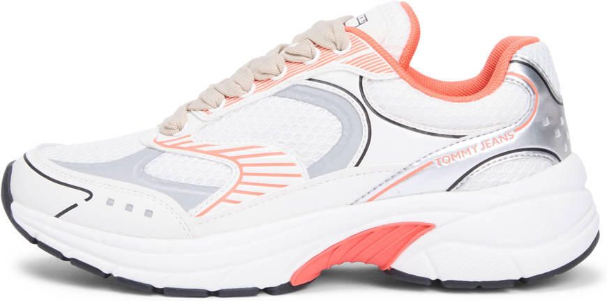 Tommy Jeans Archive '25 chunky sneakers wit oranje - Foto 3
