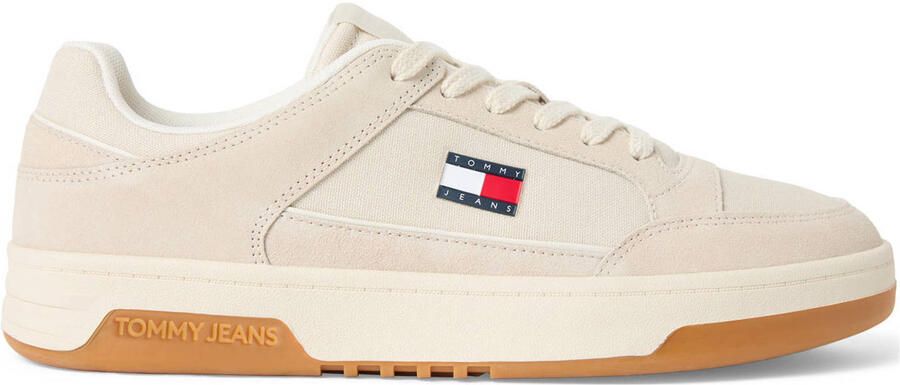 Tommy Jeans Sneakers laag lichtbeige navy rood wit