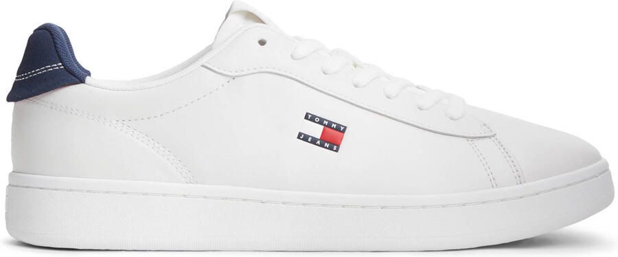 Tommy Jeans leren sneakers met logo wit