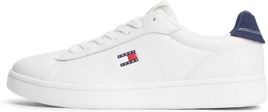 Tommy Jeans leren sneakers met logo wit - Foto 3