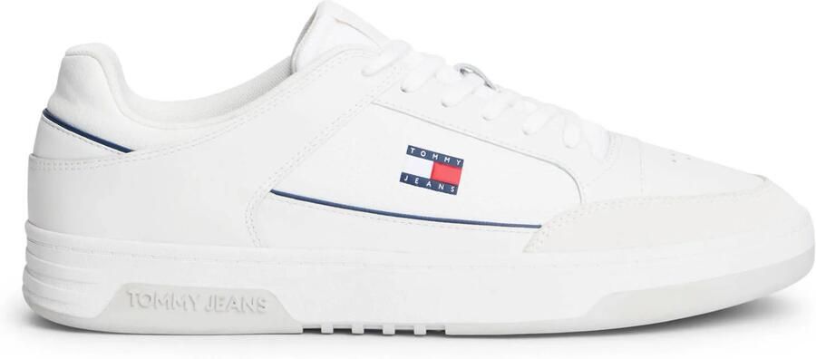 Tommy Jeans leren sneakers met logo wit