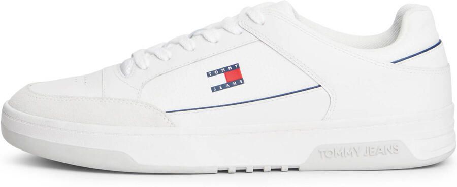 Tommy Jeans leren sneakers met logo wit - Foto 3