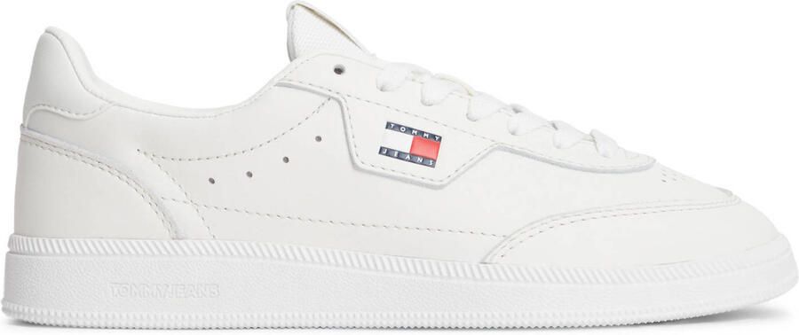 Tommy Jeans leren sneakers met logo wit