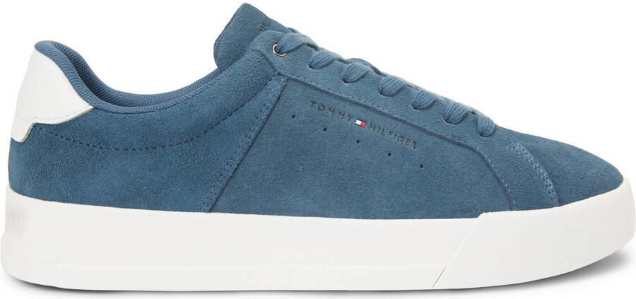 TOMMY HILFIGER Sneakers laag 'Court' blauw denim wit