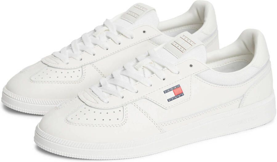 Tommy Jeans The Greenwich Edge leren sneakers met logo wit - Foto 2