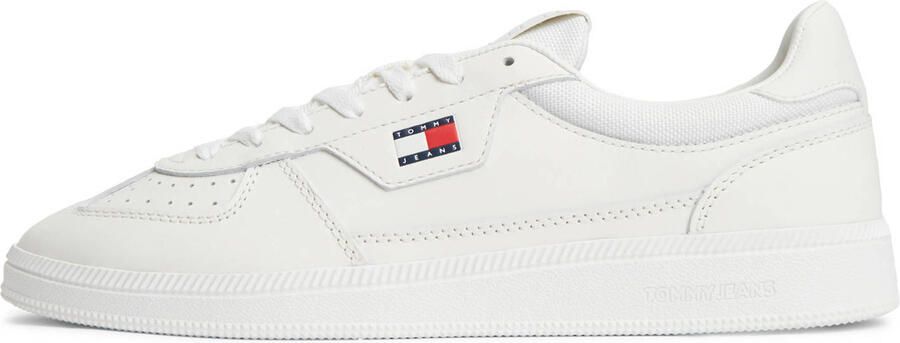 Tommy Jeans The Greenwich Edge leren sneakers met logo wit - Foto 3