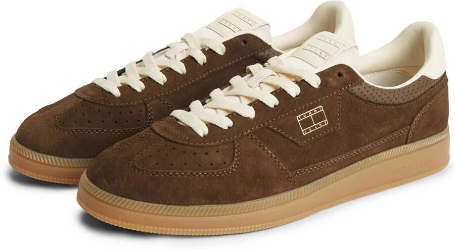 Tommy Jeans The Greenwich Edge suède sneakers bruin - Foto 3