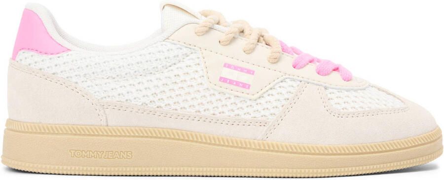 Tommy Jeans The Greenwich EdgeE Knit sneakers ecru roze