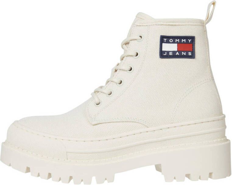 Tommy Jeans veterboots off white