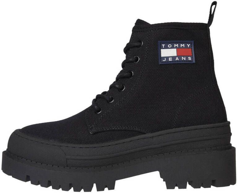 Tommy Jeans veterboots zwart