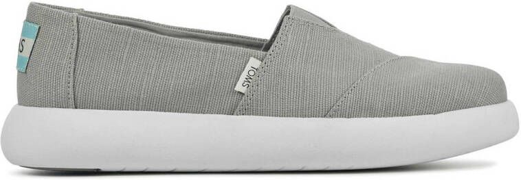 TOMS Instappers Dames Instapschoenen Damesschoenen Canvas Alpargata Mallow Grijs