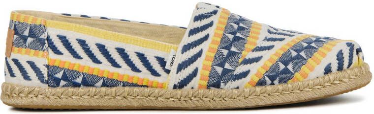 TOMS Espadrilles Female Instappers Damesschoenen Canvas Alpargata rope pr Blauw wit