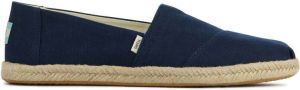 TOMS Espadrilles Dames Instappers Damesschoenen Canvas Alpargata Rope Blauw