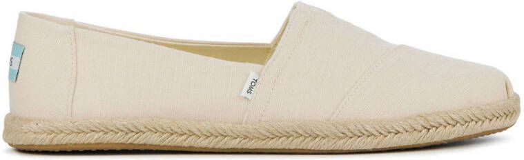 TOMS Espadrilles Female Instappers Damesschoenen Canvas Alpargata Rope Gebroken wit