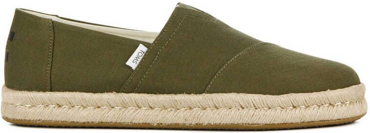 TOMS Espadrilles Dames Instappers Herenschoenen Canvas Alp Rope 2.0 canv Groen