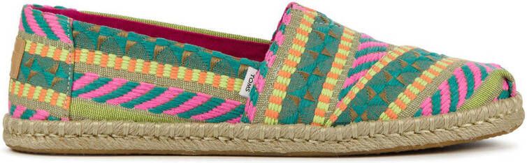 TOMS Espadrilles Dames Instappers Damesschoenen Canvas Alpargata rope pr Multicolour