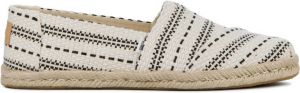 TOMS Espadrilles Dames Instappers Damesschoenen Canvas Alpargata rope Wit combi