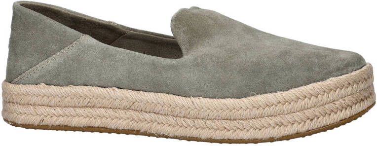 Toms Carolina suède espadrilles kaki