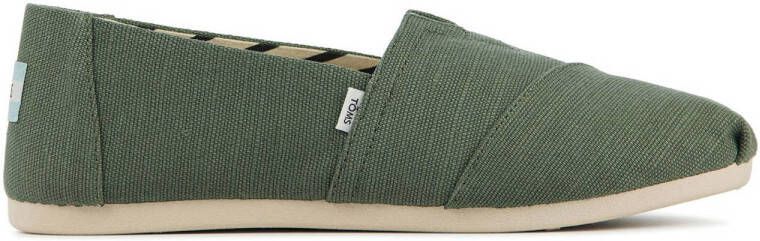 TOMS Instappers Dames Instapschoenen Damesschoenen Canvas Alpargata zig zag Groen