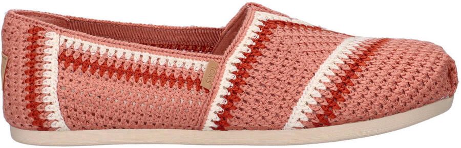 Toms alpargata espadrilles met gehaakt oudroze