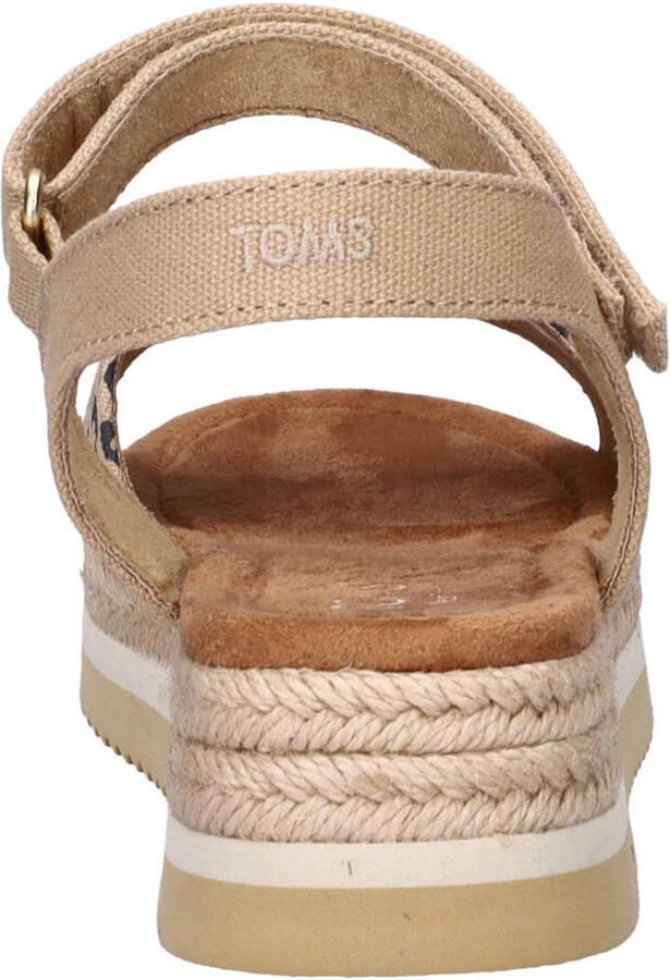 Toms Diana Jr. sandalen met panterprint beige zwart - Foto 2
