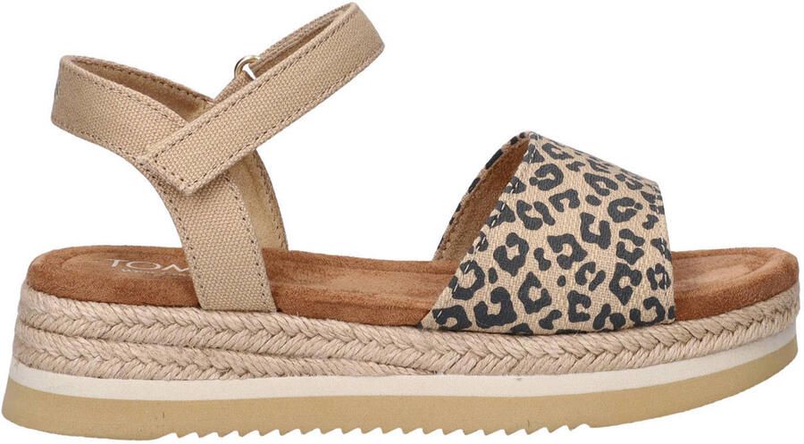 Toms Diana Jr. sandalen met panterprint beige zwart