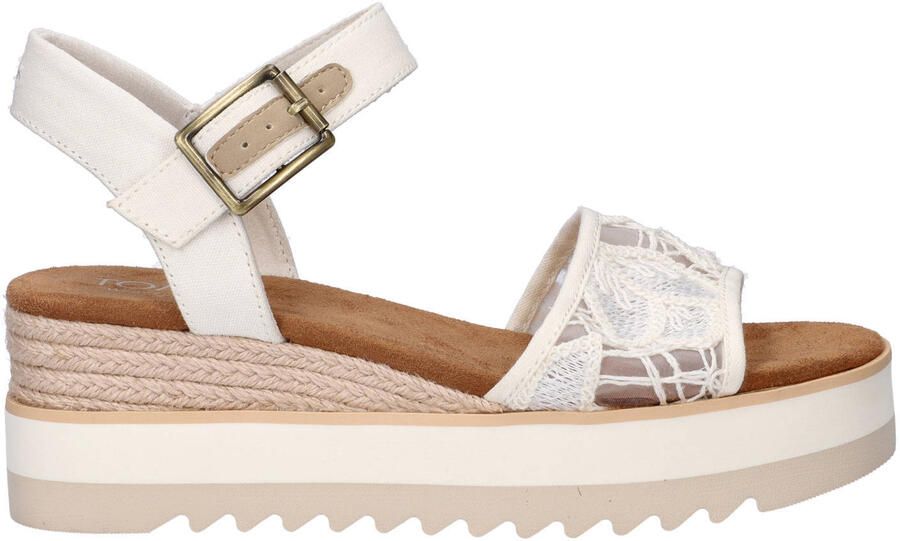 Toms Diana sandalen plateauzool wit