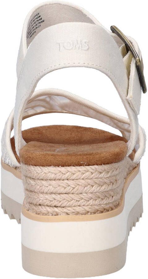 Toms Diana sandalen plateauzool wit - Foto 3