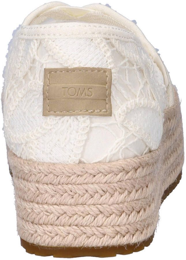 Toms espadrilles plateauzool wit - Foto 2