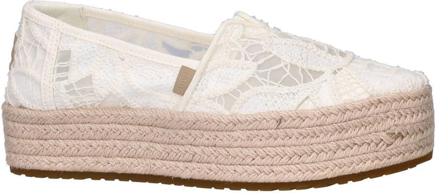 Toms espadrilles plateauzool wit - Foto 3