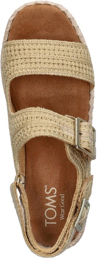 Toms Giana sandalen met plateauzool beige - Foto 3