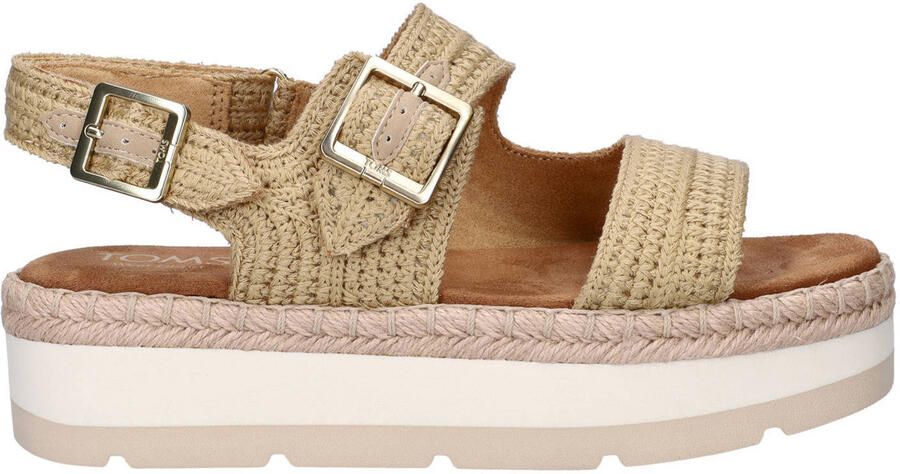 Toms Giana sandalen met plateauzool beige