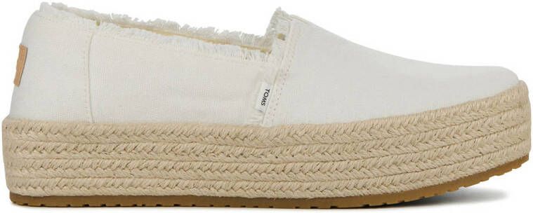 TOMS Espadrilles Female Instappers Damesschoenen Canvas Valencia Wit