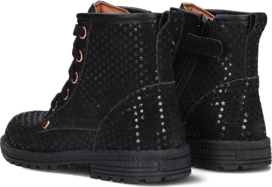 Ton & Ton Hedvig Veterboots Laarzen Met Veters Meisjes Kids Zwart - Foto 4