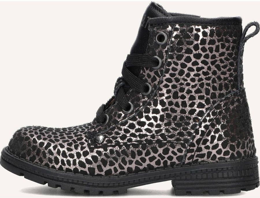 Ton & Ton Hedvig Veterboots Laarzen Met Veters Meisjes Kids Zwart - Foto 4