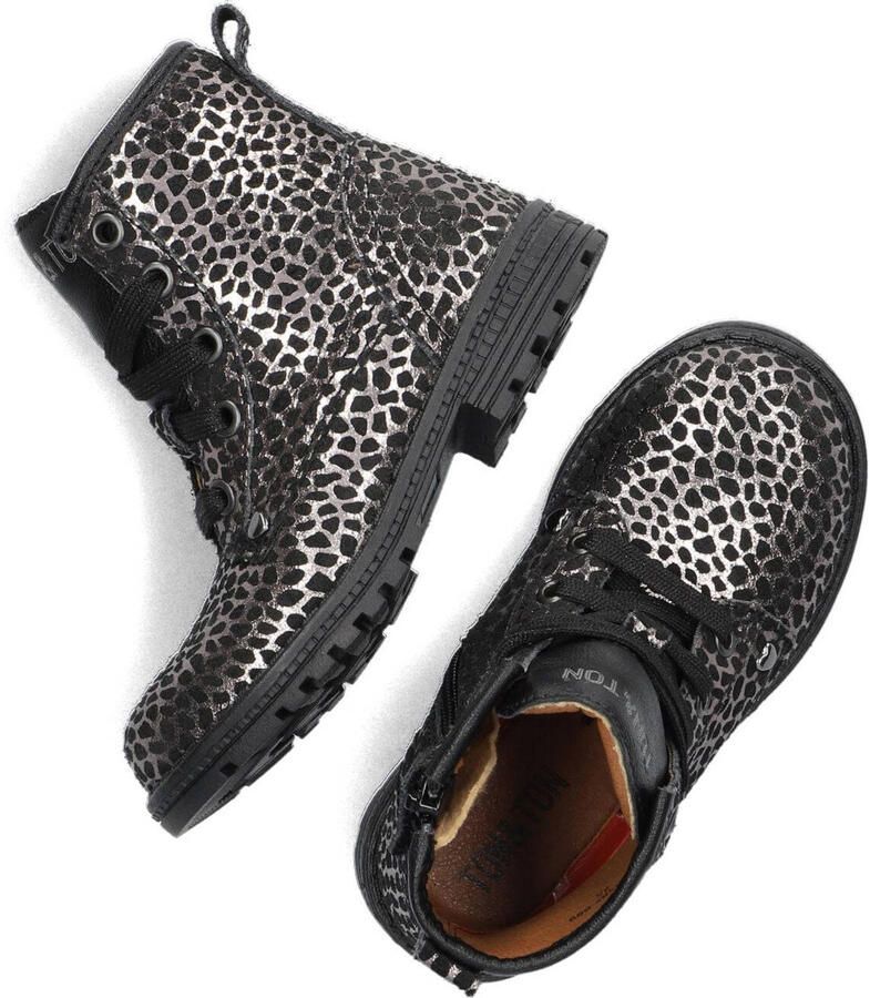 Ton & Ton Hedvig Veterboots Laarzen Met Veters Meisjes Kids Zwart - Foto 5