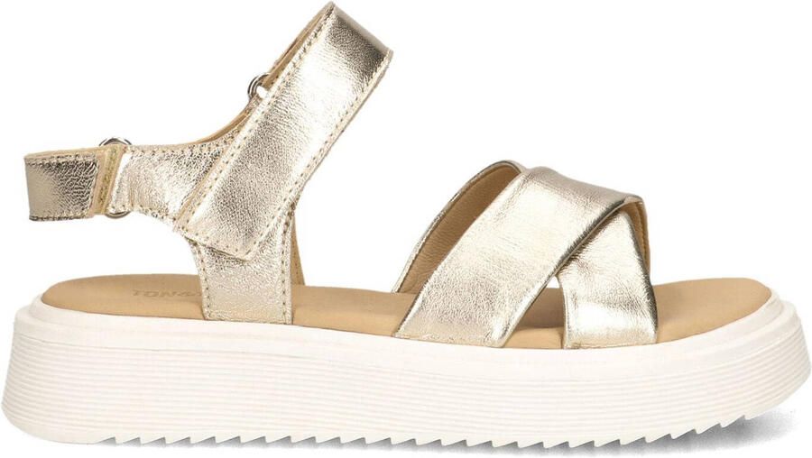 Ton & Ton Meisjes Platte sandalen Alba Goud Leer Normale zool - Foto 2