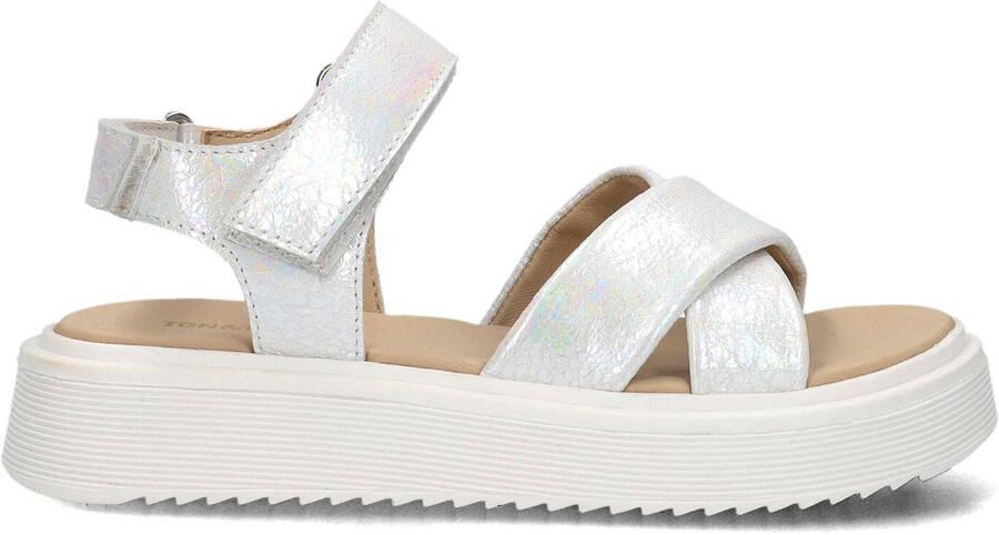 Ton & Ton Meisjes Platte sandalen Alba Wit Leer Normale zool - Foto 2