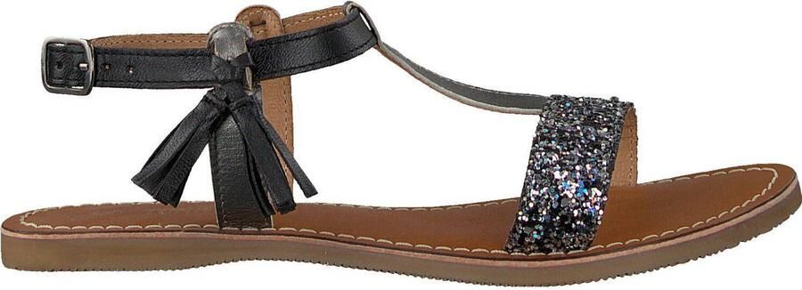 Ton & Ton Meisjes Platte sandalen Il112 Zwart Leer